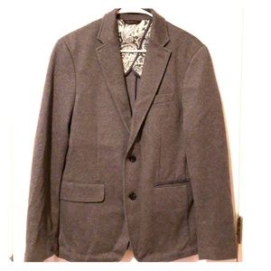 Men's gray knit blazer